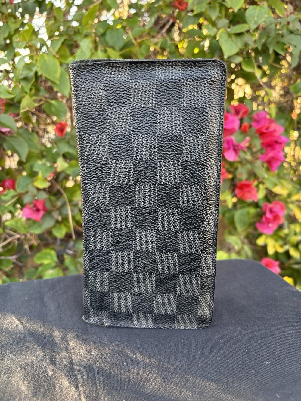 Louis Vuitton Damier Graphite Continental Brazza Long Bifold Wallet Black